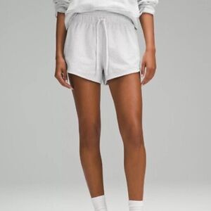 Lululemon inner glow high rise short 3" modal in heather grey size 6